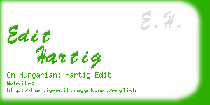 edit hartig business card
